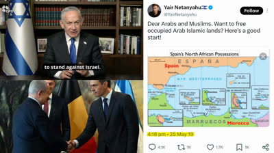 Benjamin Netanyahu y su hijo, Yair Netanyahu, llevan desde al menos 2019 pidiendo la invasión de las ciudades españolas de Ceuta y Melilla por parte de "árabes y musulmanes".