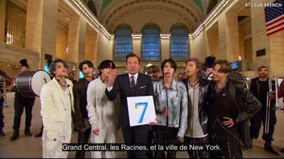 (VOSTFR) Jimmy dit bonne nuit avec BTS
