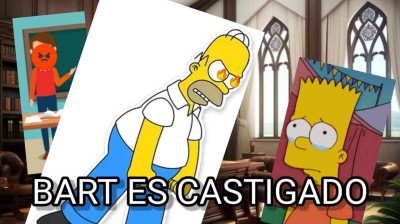 Bart es castigado - Bart se porta mal en la escuela