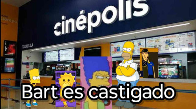 Bart es castigado 10 - Bart se comporta mal en el Cine