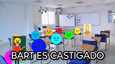 Bart es castigado 11 - Bart canta What is love en clases