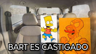 Bart es castigado 12 - Bart se comporta mal en el Auto