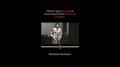 La mujer y la madre que merece todo el apoyo y respeto del mundo..Marianne Bachmeir, mató al violador y asesino de su hija de 7 años,  en la sala donde lo juzgaban. Era 1981.