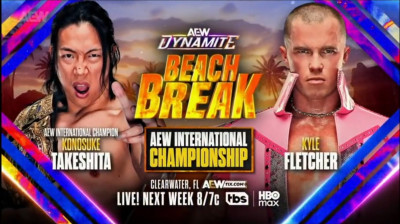 Konosuke Takeshita vs. Kyle Fletcher - AEW International Championship - AEW Dynamite Beach Break (2026-07-08)
