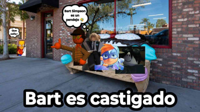 Bart es castigado 30 - Bart molesta e insulta a los mejores amigos de Leon paynemil