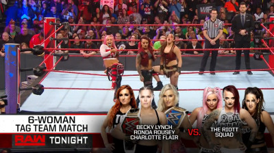 Becky Lynch, Ronda Rousey, & Charlotte Flair vs The Riott Squad (Full Match)