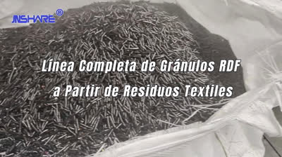 Línea de Gránulos Combustibles RDF: Transforma residuos textiles en combustible valioso