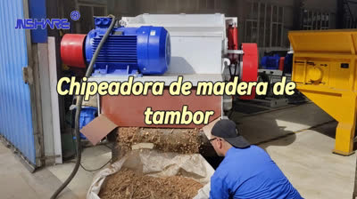 Prueba de funcionamiento de la trituradora industrial de tambor de 90 kW #trituradorademadera