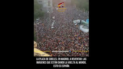 POR FIN LA CIBELES  LLENA DE ESPAÑOLES Y  UNIDOS HASTA LOS  COJONES YA ES HORA !!! ESTO ES ESPAÑA??????????????????????????